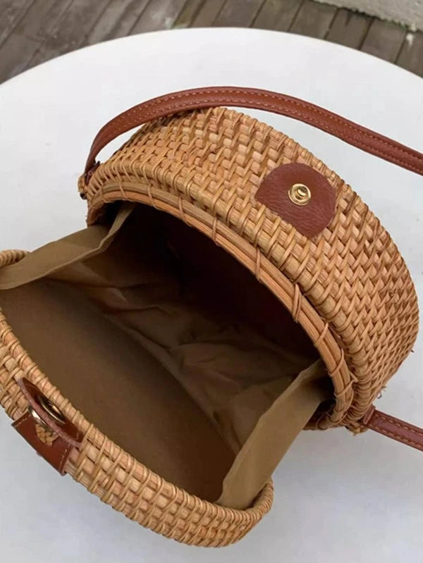 Bolsa de Palha Redonda Super na Moda 33% OFF + Frete Grátis! 💥